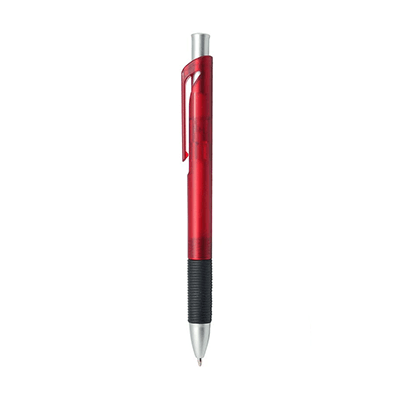 GIH1028 Fuji Plastic Ball Pen (black ink) 1 Giftsdepot Fuji Push Action Plastic Ball Pen black ink view main red a01