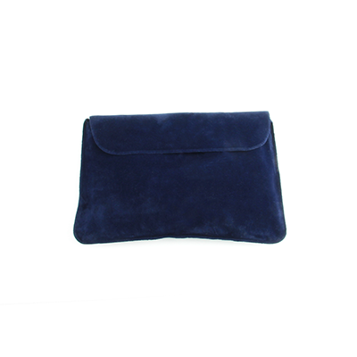 Giftsdepot - Foldable Travel Pillow, Velvet + PVC, Navy Blue Color, Folded, Malaysia