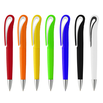 GIH1022 Swan Plastic Ball Pen 2 Giftsdepot Swan Twist Action Plastic Pen colours a02