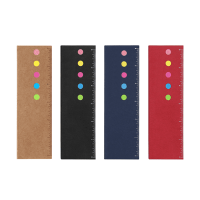GIH1004 Eco Sticky Notes with Ruler 3 Giftsdepot Eco Sticky Notes with Ruler colours