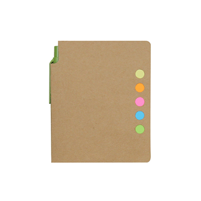 GIH1043 Eco Sticky Notepad with Recycled Paper Pen 1 Giftsdepot Eco Sticky Notepad with Recycled Paper Pen view main