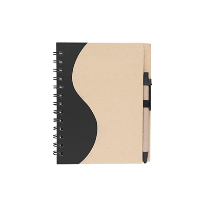 GMG1053 Branch Eco Notepad with Pen 1 Giftsdepot Branch Eco Notepad with Pen view black