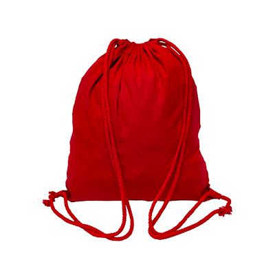 GMG1051 Canvas Drawstring Bag (5oz) 2 Giftsdepot Canvas Drawstring Bag view red