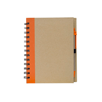GMG1054 Root Eco Notepad with Pen 1 Giftsdepot Root Eco Notepad with Pen view orange