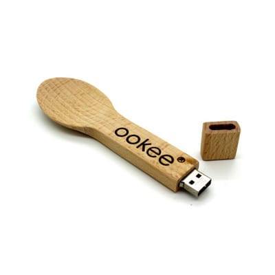 GFY1012 Spoon Wooden Flash Drive 1 Spoon Wooden Flash Drive