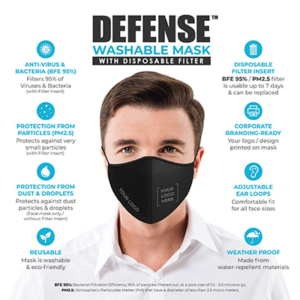 Giftsdepot - Covid-19 Kit, Defense Washable Mask, Logo Printing, Malaysia