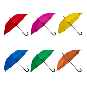 Giftsdepot - J Handle Coloured Umbrella, 24 Inch, All Colors, Malaysia