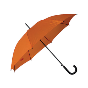 Giftsdepot - J Handle Coloured Umbrella, 24 Inch, Orange Color, Malaysia