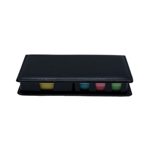 Giftsdepot - PU Sticky Memo Pad II, Horizontal Size, Black Color, Close, Malaysia
