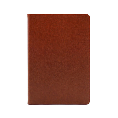 Giftsdepot - Enegoskin Notebook 2021,A5 size, PU Material, Brown Color, Malaysia