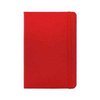 Giftsdepot - Fabricaslim Notebook 2021,A5 size, PU Material, Red Color, Malaysia