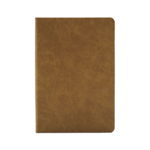 Giftsdepot - Leathertex Notebook 2021,A5 size, PU Material, Brown Color, Malaysia