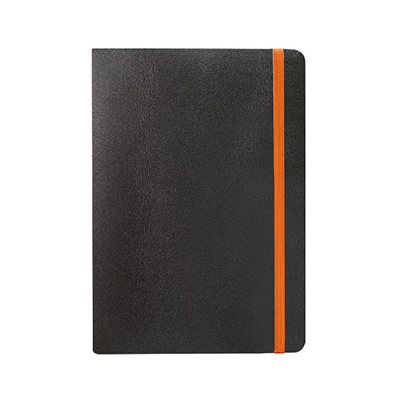 Giftsdepot - Rattex Notebook 2021, A5 size, PU Material, Black Color, Malaysia