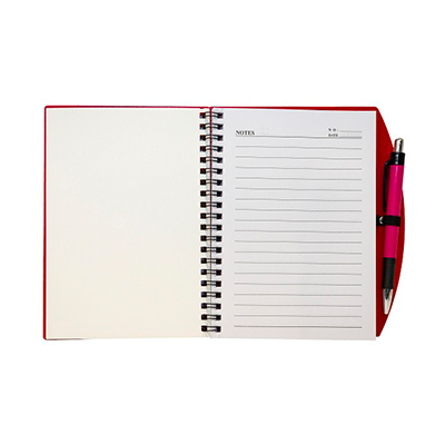 GMG1171 PVC Notebook with Pen 2 Giftsdepot PVC Notebook with Pen view inner