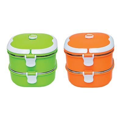 GMG1147 Two Tier Stainless Steel Lunch Box III 2 Giftsdepot Two Tier Stainless Steel Lunch Box III view all colour