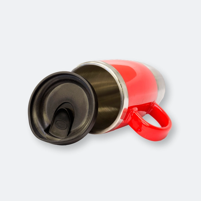 GMG1005_Alp_Stainless_Steel_Auto_Mug_RED_OPEN GMG2096 Alp Stainless Steel Auto Mug (450ml)