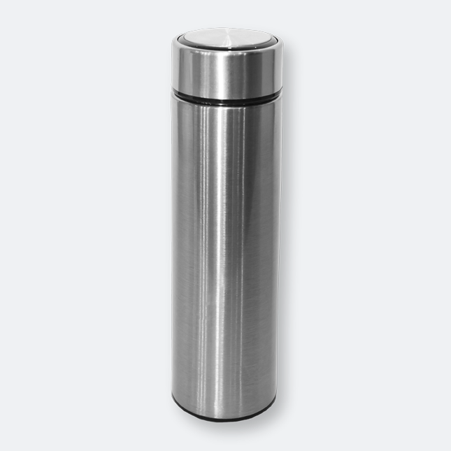 GMG1035_Cherry_Vacuum_Flask_Silver Cherry vacuum flask with stainless finish and 500ml capacity