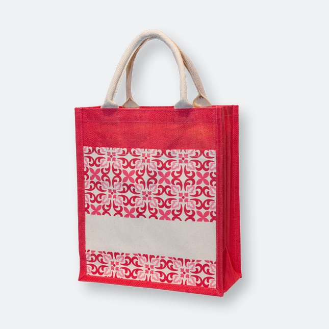 GMG1046_jute_bag_(islamic)_Red GMG5071 Laminated Jute Bag 5 (pattern)