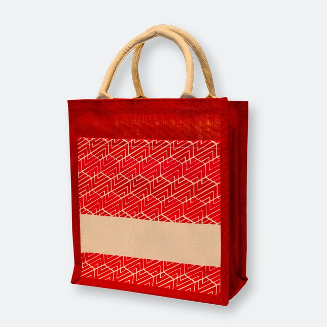 GMG1047_jute_bag_(islamic)_Red GMG5073 Laminated Jute Bag 6 (pattern)