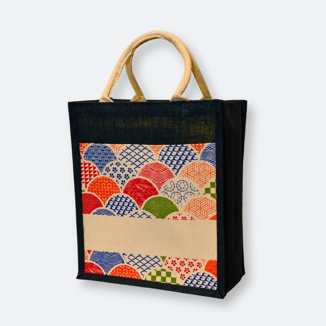 GMG1048_jute_bag_(islamic)_Navy GMG5074 Laminated Jute Bag 7 (pattern)
