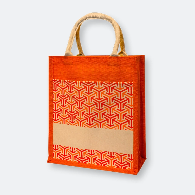 GMG1050_jute_bag_(islamic)_Orange GMG5076 Laminated Jute Bag 9 (pattern)