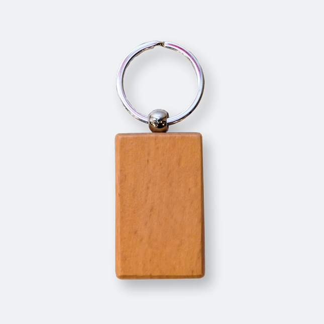 GMG1129 Kacy Wooden Keychain kacy wooden keychain with rectangular shape and natural wood finish