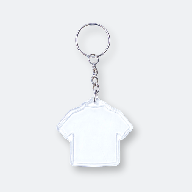 GMG1135 T-Shirt Acrylic Keychain t-shirt acrylic keychain with transparent finish and playful t-shirt shape