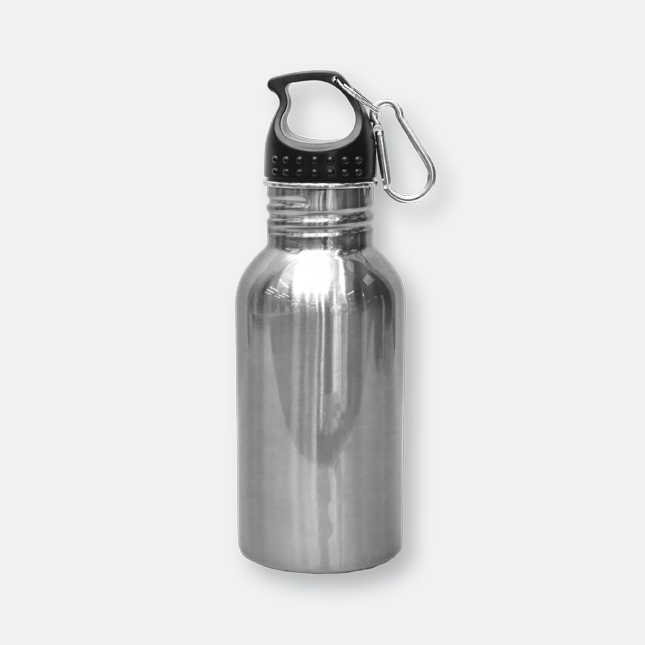 GMG1170_Salim_Stainless_Steel_Sport_Bottle_Silver Salim stainless steel sport bottle with carabiner clip