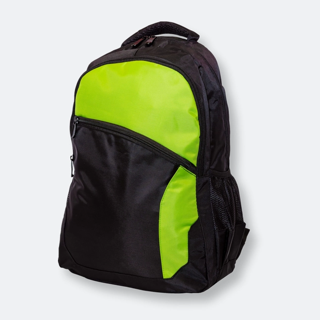 Vello Backpack in Lime Green – 3 Compartment Custom Travel Bag