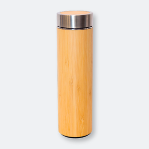GMG2038_Froppo_Stainless_Steel_Bottle_Natural froppo stainless steel flask with bamboo tone and 500ml capacity