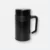 plibbo stainless steel mug with handle and lid in black finish