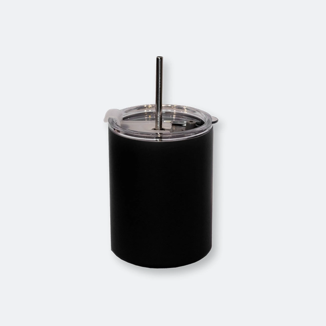 Guffly stainless steel mug with secure lid and modern design