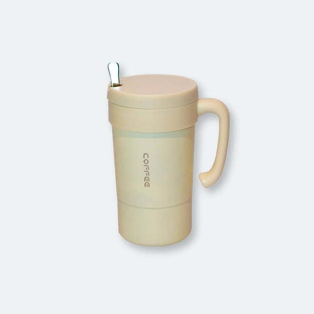 plashly stainless steel mug with handle and 500ml thermal capacity