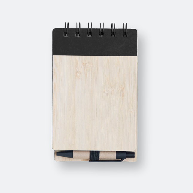 GMG1028_Eco_Notepad_with_Pen_(Bamboo_Cover)_Black Gmg3206 bammboo notepad with pen 3