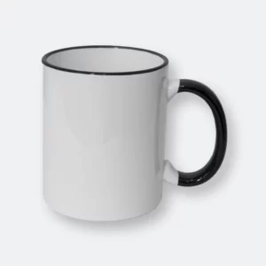 coloured ceramic mug with sublimation-ready finish and vibrant color options