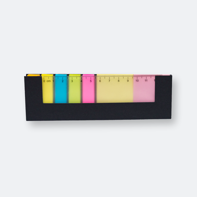 GMG1117_Eco_Memo_Sticky_Notes_with_Ruler_Black GMG3207 Eco Memo Sticky Notes with Ruler