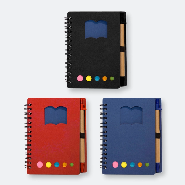 GMG1326_Juna_Eco_Notepad_with_Pen_All_Colors GMG3209 Juna Eco Notepad with Pen (sticky)