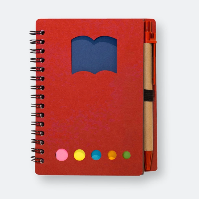 GMG1326_Juna_Eco_Notepad_with_Pen_Red GMG3209 Juna Eco Notepad with Pen (sticky)