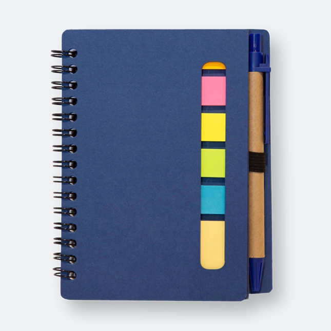 GMG1327_Viro_Eco_Notepad_with_Pen_Royal_Blue GMG3210 Viro Eco Notepad with Pen (sticky)