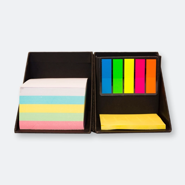 GMG1335_Eco_Cube_Memo_Box_Open_View GMG3212 Eco Cube Sticky Memo Box With Flags