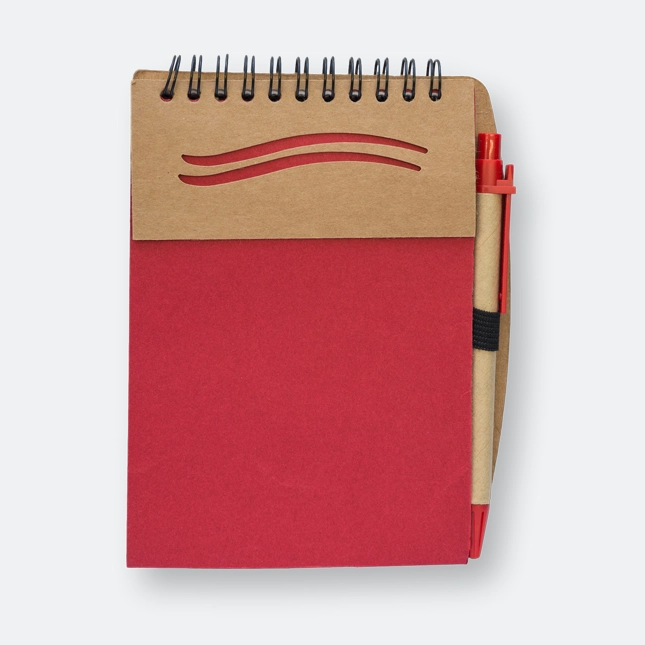 GMG1335_Lavo_Eco_Notepad_With_Pen_Red GMG3227 Lavo Eco Notepad With Pen