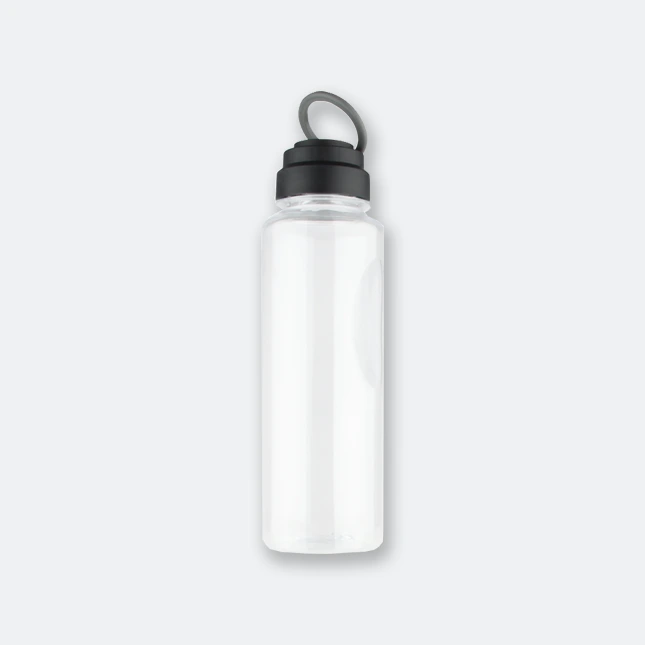 GMG2142_FRODO_AS_Drink_Bottle_M120_Black frodo as drink bottle with looped black cap and transparent as body