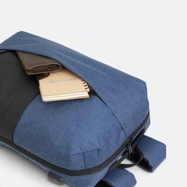Gbm9006 jexo laptop backpack blue front pocket view