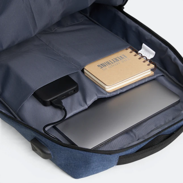 Gbm9006 jexo laptop backpack blue interior view