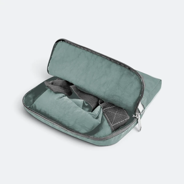 GBM9012 Briko Foldable Duffle Bag Green Open Gbm9012 briko foldable duffle bag green open view