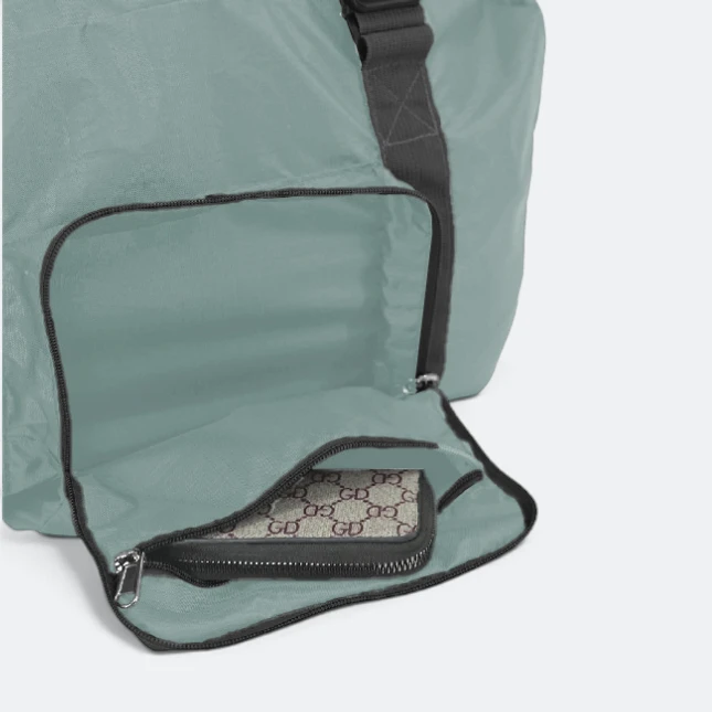 GBM9012 Briko Foldable Duffle Bag Green Unfolding Gbm9012 briko foldable duffle bag green unfolding view