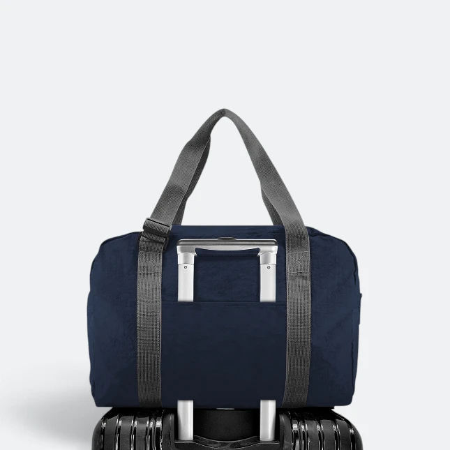 GBM9012 Briko Foldable Duffle Bag Navy On Trolley Gbm9012 briko foldable duffle bag navy on trolley view