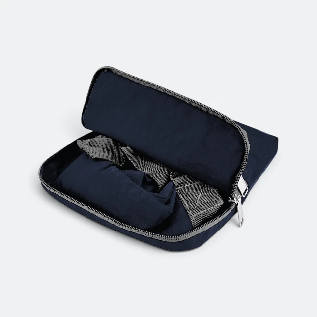 GBM9012 Briko Foldable Duffle Bag Navy Open Gbm9012 briko foldable duffle bag navy open view
