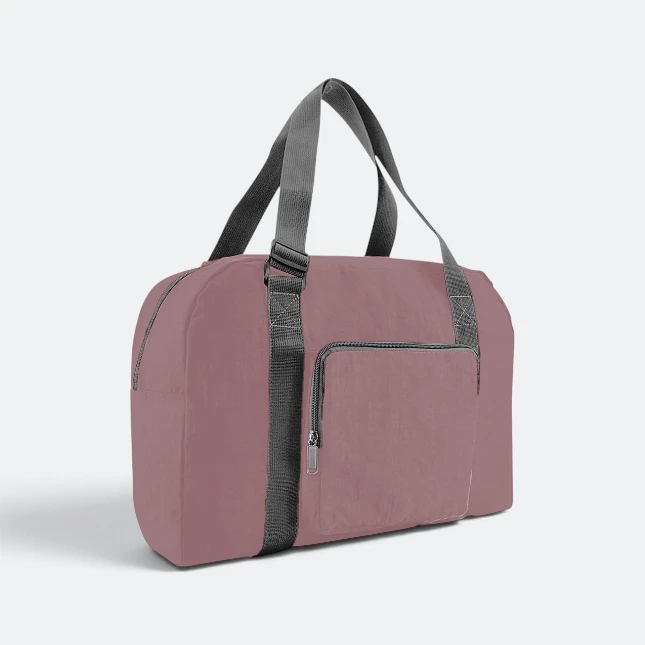 GBM9012 Briko Foldable Duffle Bag Pink SideView Gbm9012 briko foldable duffle bag pink side view view
