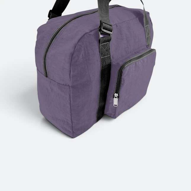 GBM9012 Briko Foldable Duffle Bag Purple Front Angle Gbm9012 briko foldable duffle bag purple front angle view